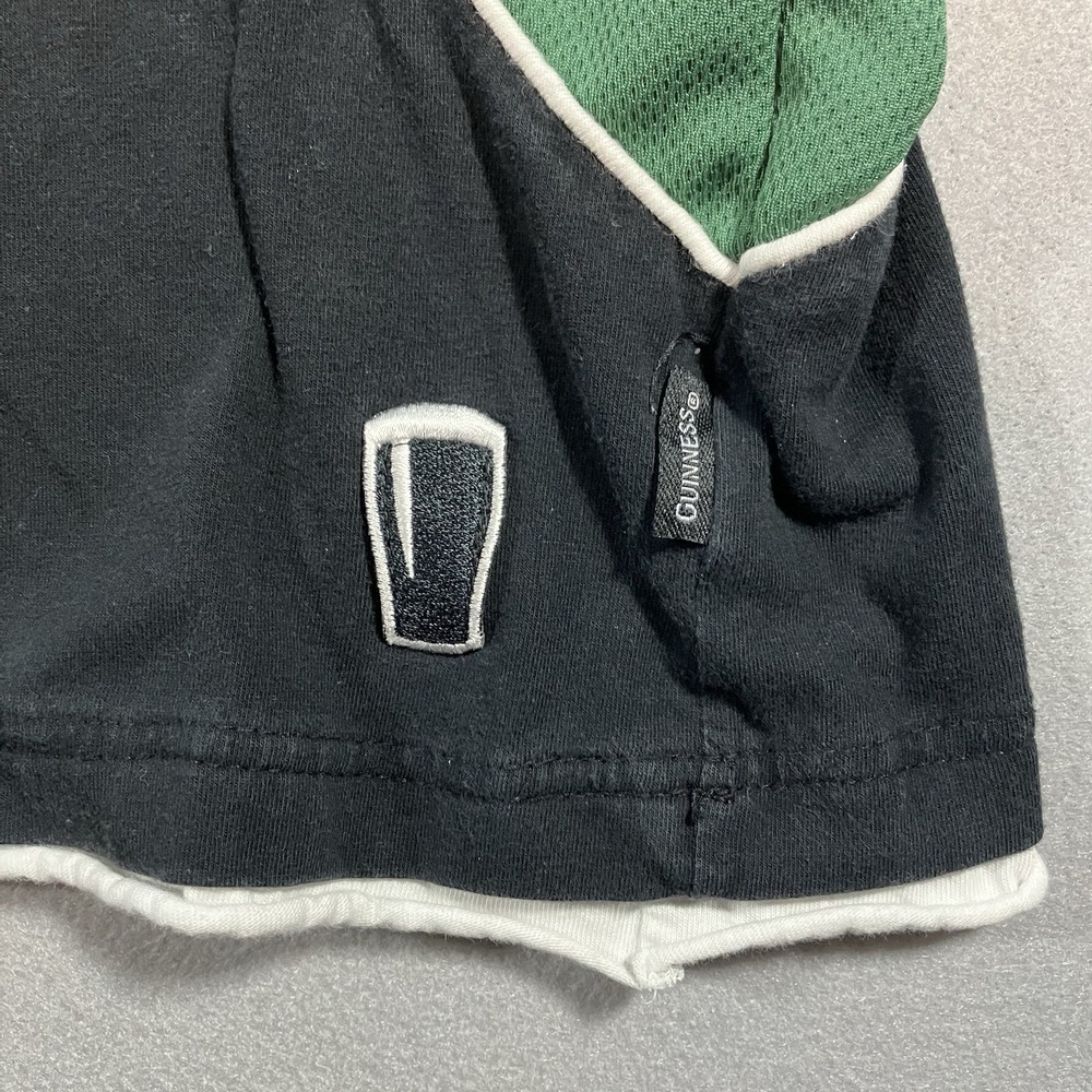 Guinness Y2k Ireland Rugby Shirt Men L Green Black Short Sleeve Polo Jersey 1759 - Picture 2 of 7